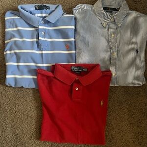 Ralph Lauren Lot- 2 Polos, 1 Dress Shirt